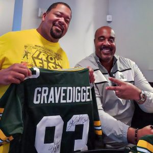 GB Packers Gilbert "Grave Digger" Brown  and Santana Dotson