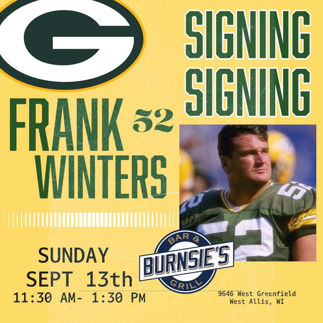 Green Bay Packer Frank Winters at Burnsie's